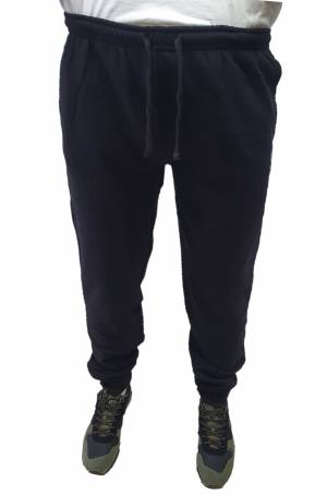 BBOARD pantalone tuta felpato taglie forti uomo polsino