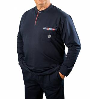 20NODI pigiama caldo cotone taglie forti uomo LEVANTE