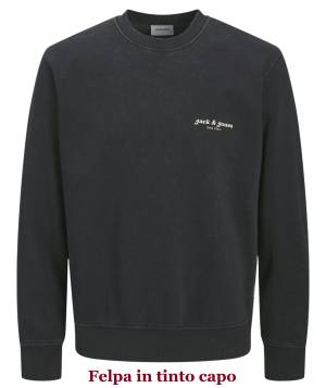 JACK&JONES felpa cotone felpato taglie forti uomo 12284626