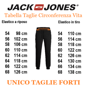 JACK&JONES pantalone tuta felpato taglie forti uomo 12279626