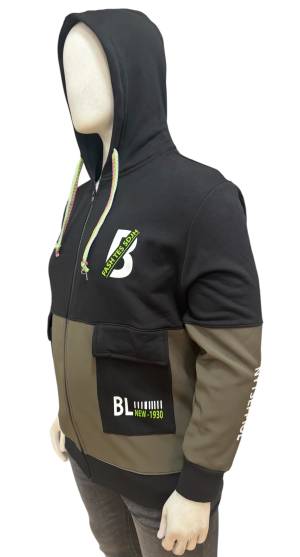 MAXFORT BL38 felpa cotone felpato taglie forti uomo B38517