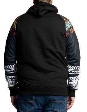 MAXFORT BL38 felpa cotone felpato taglie forti uomo azteco