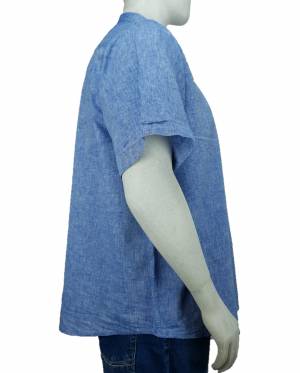 MAXFORT EASY camicia coreana manica corta taglie forti uomo lino 1263