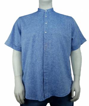 MAXFORT EASY camicia coreana manica corta taglie forti uomo lino 1263