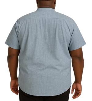 MAXFORT EASY camicia coreana manica corta taglie forti uomo lino 1263