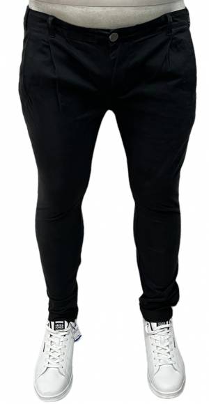 MAXFORT chinos taglie forti uomo ryu nero