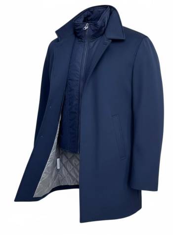 KU trench tessuto tecnico taglie forti uomo KU2003