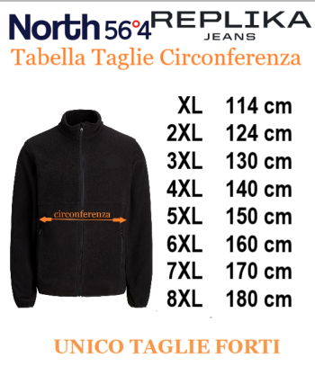NORTH LATITUDE maglia cotone scollata taglie forti uomo 53133