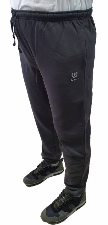 BBOARD pantalone tuta felpato taglie forti uomo polsino