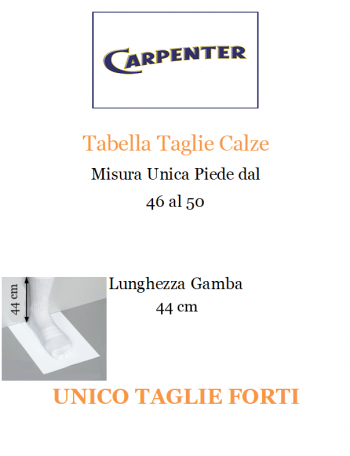 CARPENTER calzino lungo taglie forti uomo