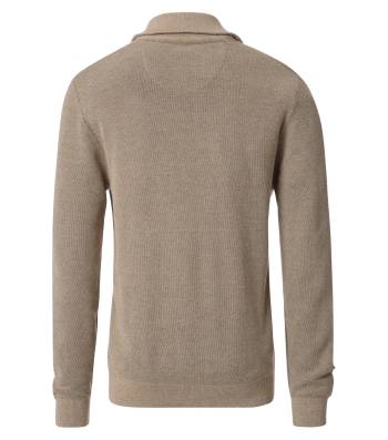 CASAMODA maglia cotone zip taglie forti uomo 413705