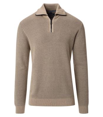 CASAMODA maglia cotone zip taglie forti uomo 413705