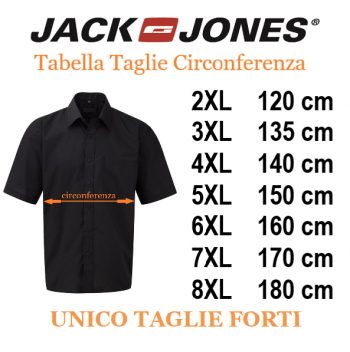 JACK&JONES camicia manica corta taglie forti uomo 12254836