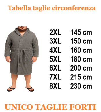 ACCAPPATOIO spugna taglie forti uomo