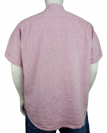 MAXFORT EASY camicia coreana manica corta taglie forti uomo lino 1263