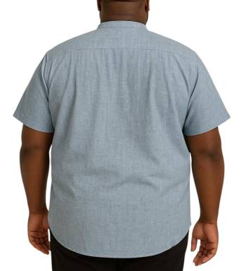 MAXFORT EASY camicia coreana manica corta taglie forti uomo lino 1263