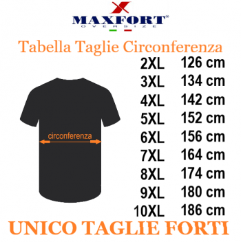MAXFORT tshirt tinto freddo taglie forti uomo 41118