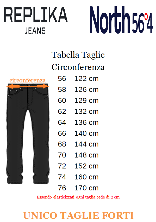 NORTH 56°4 jeans taglie forti uomo 91111 blu stone wash