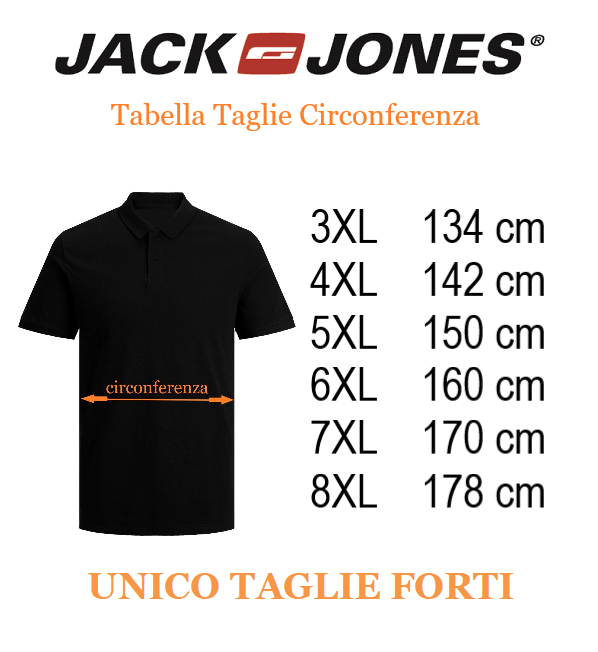 JACK\u0026JONES polo mezza manica taglie forti uomo 12189581